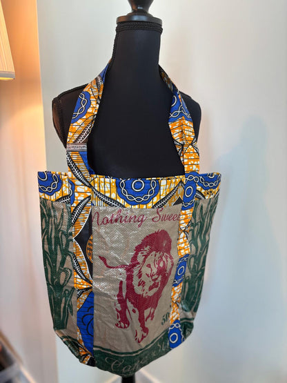 Upscaled Blue Yellow Market Bag